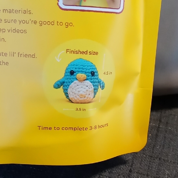Pierre the Penguin Crochet Kit - Yellow and Blue - Picture 5 of 7